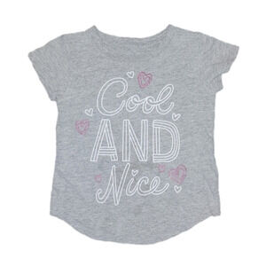 JUMPING BEANS Grey Short Sleeve Tee 'Cool AND Nice' on Front